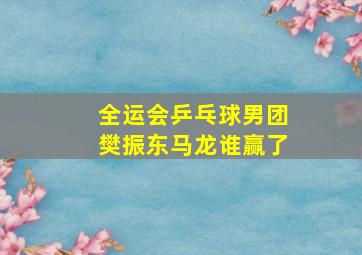 全运会乒乓球男团樊振东马龙谁赢了