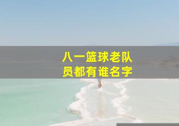 八一篮球老队员都有谁名字