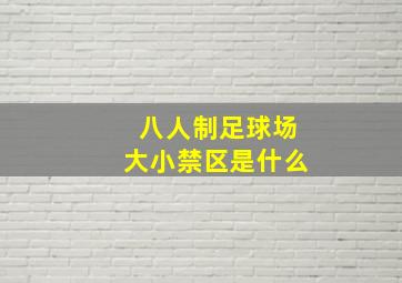 八人制足球场大小禁区是什么