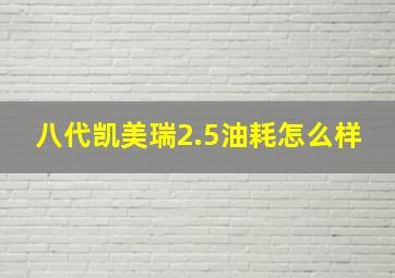 八代凯美瑞2.5油耗怎么样