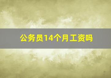 公务员14个月工资吗