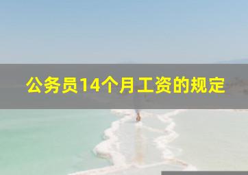 公务员14个月工资的规定