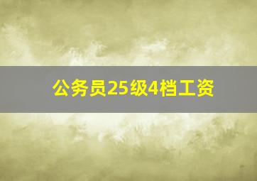 公务员25级4档工资