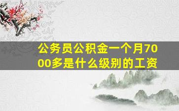 公务员公积金一个月7000多是什么级别的工资