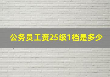 公务员工资25级1档是多少