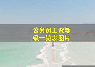 公务员工资等级一览表图片