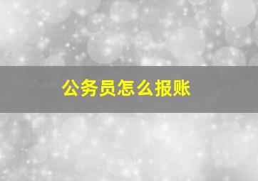 公务员怎么报账