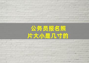 公务员报名照片大小是几寸的