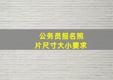 公务员报名照片尺寸大小要求