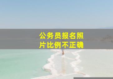 公务员报名照片比例不正确