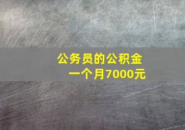 公务员的公积金一个月7000元