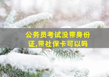 公务员考试没带身份证,带社保卡可以吗