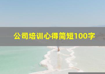 公司培训心得简短100字