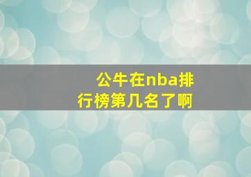 公牛在nba排行榜第几名了啊