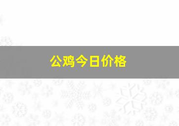 公鸡今日价格