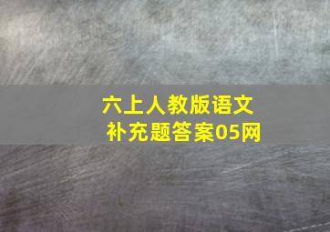 六上人教版语文补充题答案05网