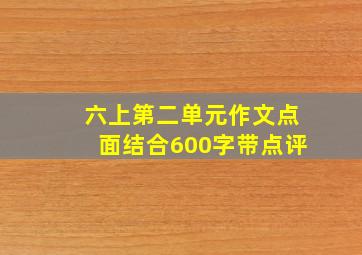 六上第二单元作文点面结合600字带点评