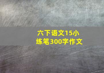 六下语文15小练笔300字作文