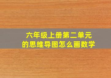 六年级上册第二单元的思维导图怎么画数学