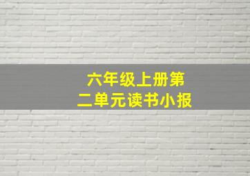 六年级上册第二单元读书小报