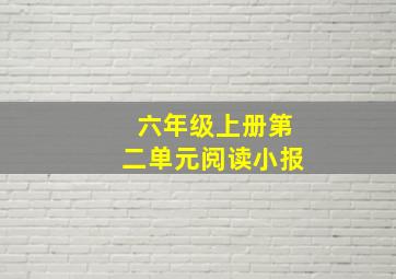 六年级上册第二单元阅读小报