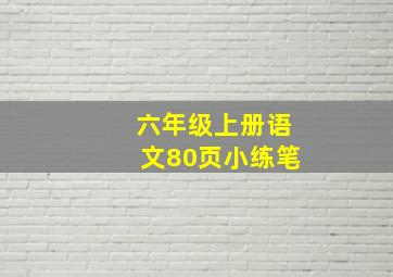 六年级上册语文80页小练笔