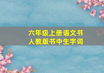 六年级上册语文书人教版书中生字词