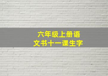 六年级上册语文书十一课生字