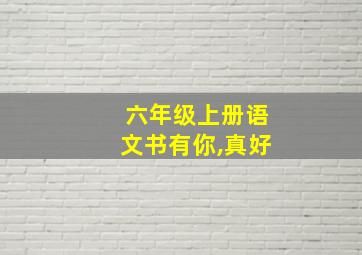 六年级上册语文书有你,真好