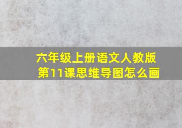 六年级上册语文人教版第11课思维导图怎么画