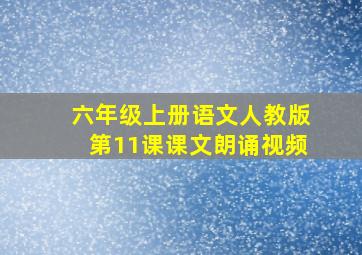 六年级上册语文人教版第11课课文朗诵视频