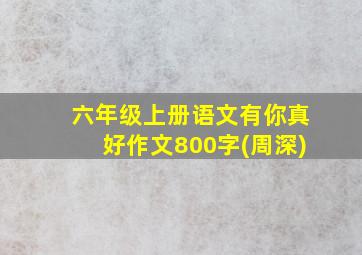 六年级上册语文有你真好作文800字(周深)