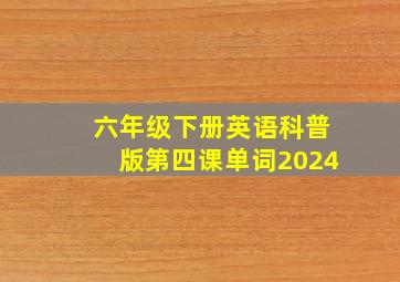 六年级下册英语科普版第四课单词2024