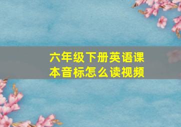 六年级下册英语课本音标怎么读视频