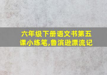 六年级下册语文书第五课小练笔,鲁滨逊漂流记