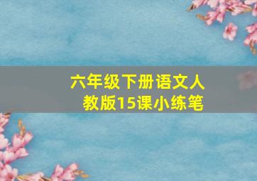 六年级下册语文人教版15课小练笔