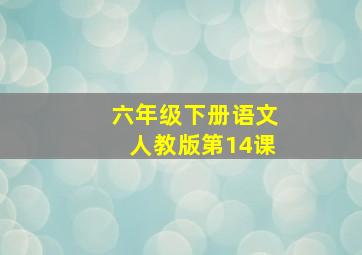 六年级下册语文人教版第14课