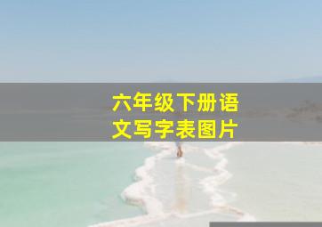 六年级下册语文写字表图片