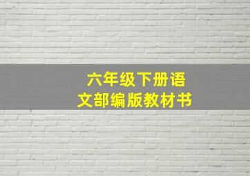 六年级下册语文部编版教材书