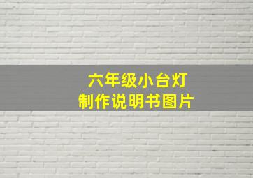 六年级小台灯制作说明书图片