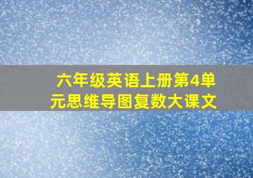 六年级英语上册第4单元思维导图复数大课文