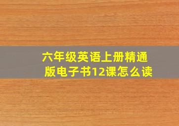 六年级英语上册精通版电子书12课怎么读