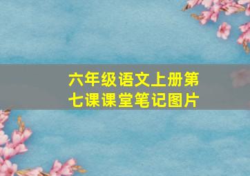 六年级语文上册第七课课堂笔记图片