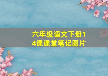 六年级语文下册14课课堂笔记图片