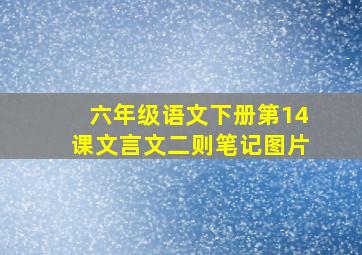 六年级语文下册第14课文言文二则笔记图片