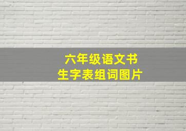 六年级语文书生字表组词图片