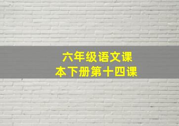 六年级语文课本下册第十四课