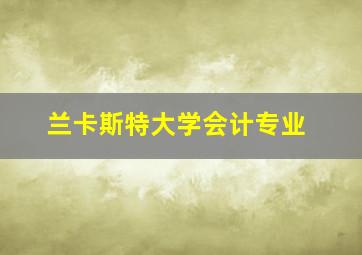 兰卡斯特大学会计专业