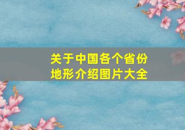 关于中国各个省份地形介绍图片大全