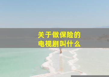 关于做保险的电视剧叫什么